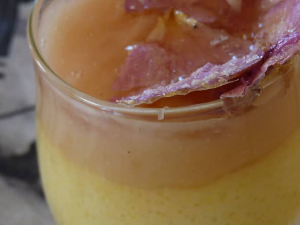Crème de tapioca au caramel de rose