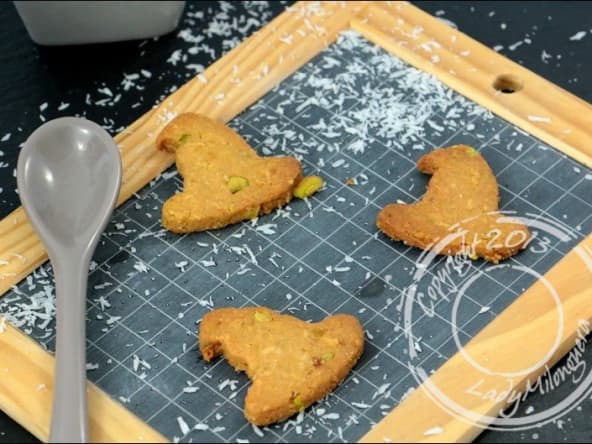 Sablés pistache et noix de coco