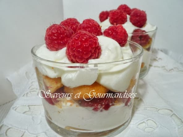 Trifle aux framboises.