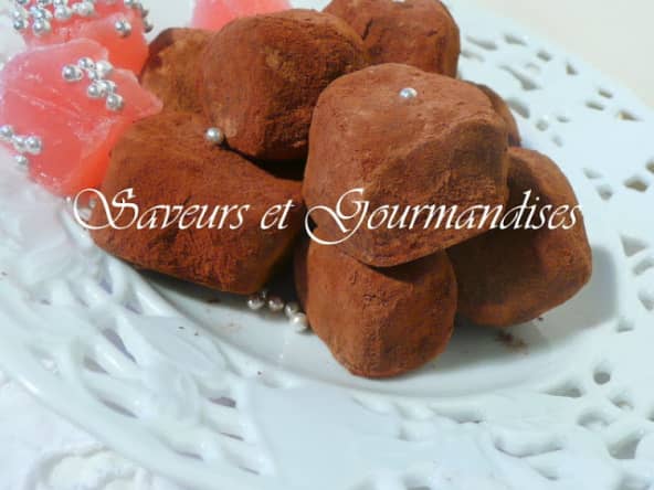 Truffes aux loukoums à la rose