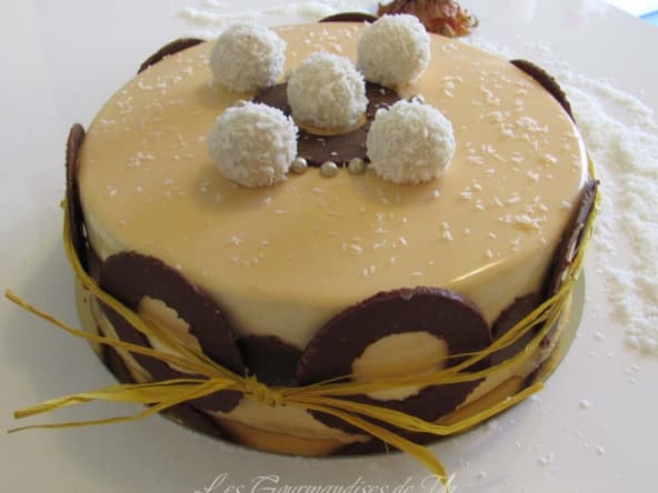 Entremet ananas, coco et mangue