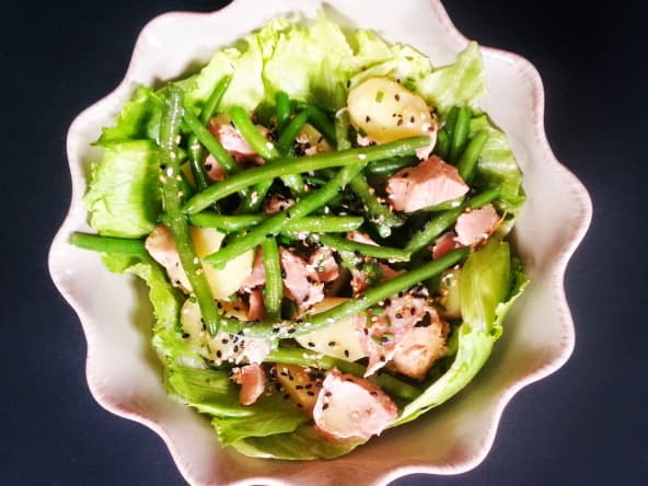 Salade fraîcheur au thon Vinaigrette Sésame Wasabi