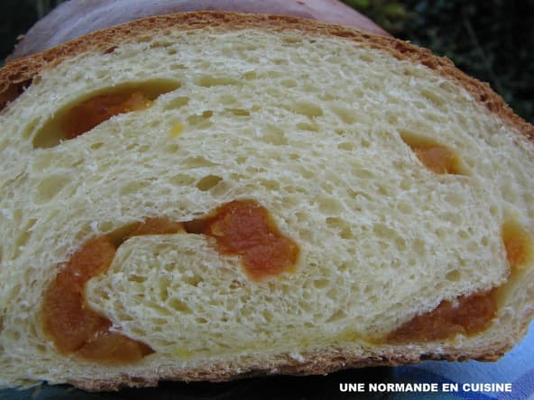 Pain brioché aux abricots secs