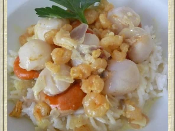 Noix de St-Jacques à la crème de Curry