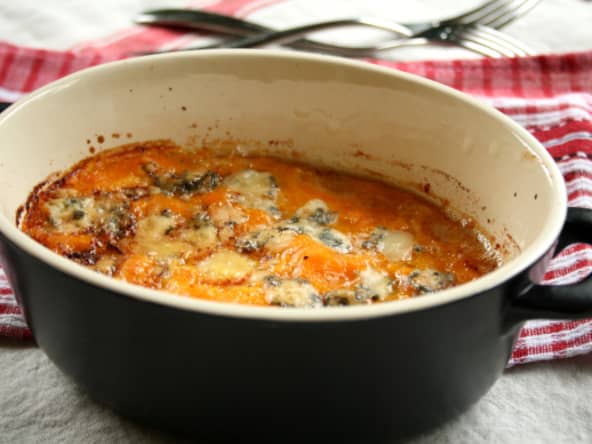 Gratin de courge butternut au bleu
