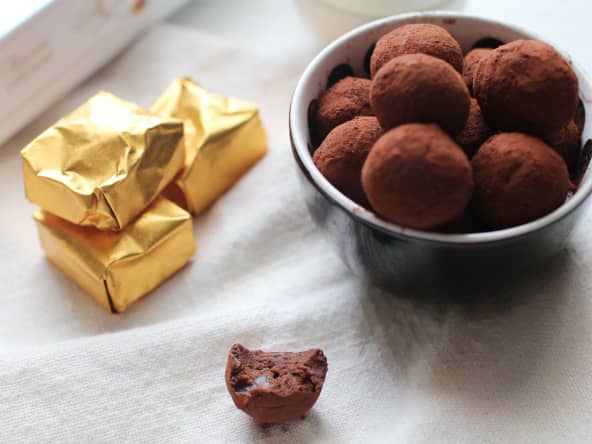 Truffes au chocolat et aux marrons fait maison