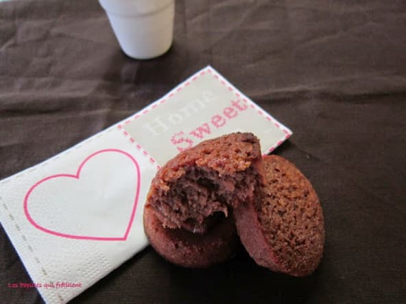 Noix de coco et ganache au chocolat comme un financier