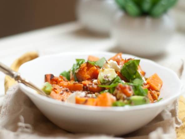 Salade patates douces rôties