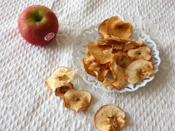 Pommes séchées au four