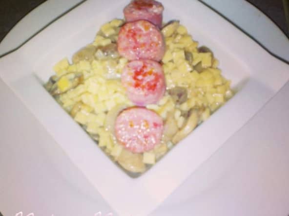 risotto de crozets et diots de Savoie