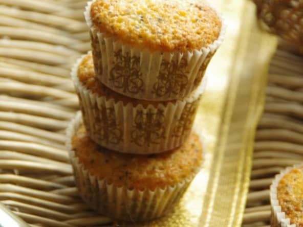 Minis muffins aux écorces de citron et graines de pavot