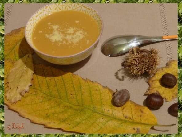 Soupe de châtaignes et potiron