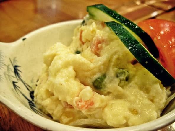 Salade de crevettes et pommes de terre, en mayonnaise