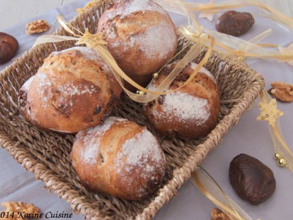 Le petit pain à la figue et à la noix pour un réveillon