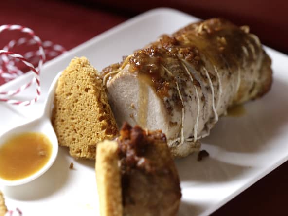 Filet mignon au pain d'épices et jus à la bière de Noël