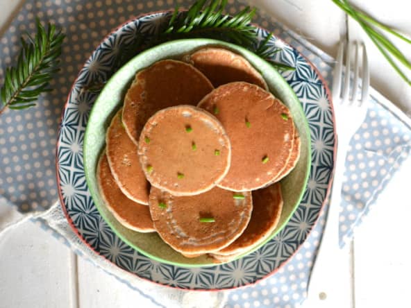 Blinis végétaux sans gluten au pavot et à la châtaigne