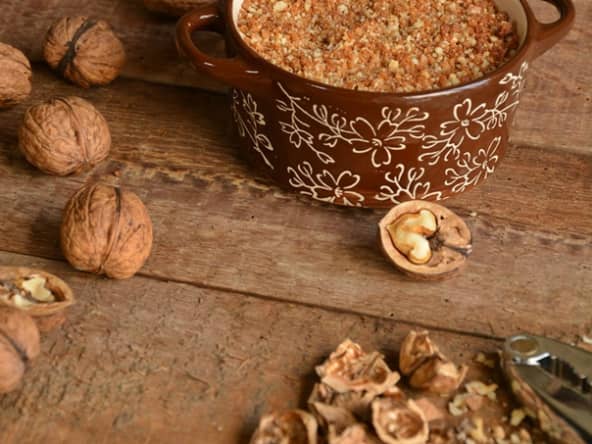 Gratin butternut, noix et pain d'épices