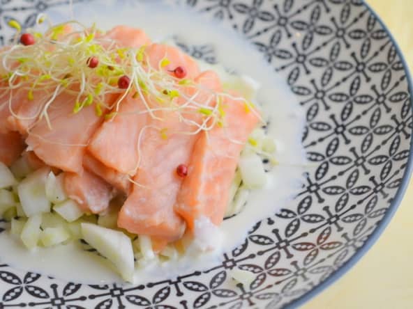 Ceviche de saumon sauce vodka, une belle entrée de noël