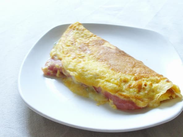 Omelette au bacon et au bleu
