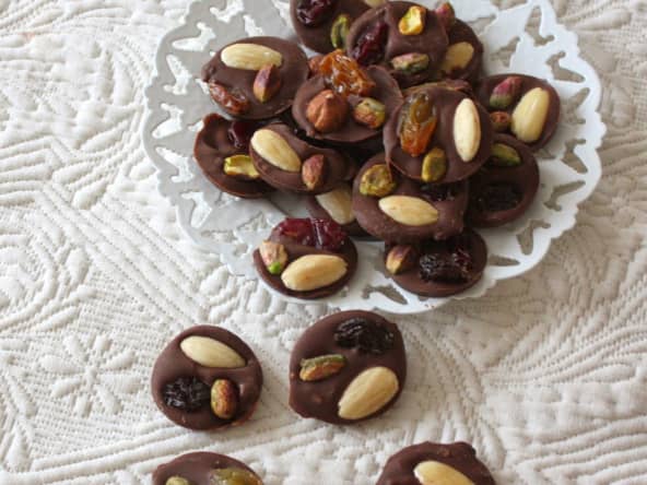 Mendiants au chocolat au lait