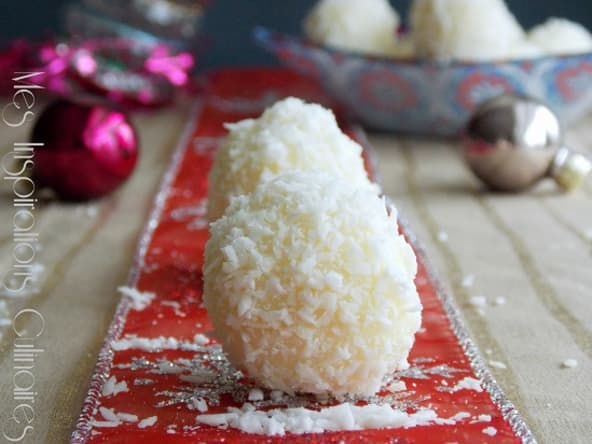 Truffes au chocolat blanc