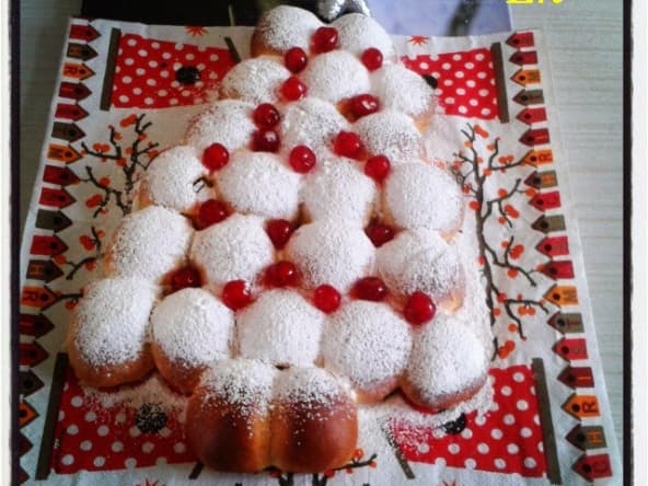 le sapin de noel en pain au lait