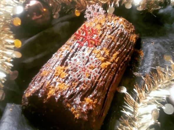 Bûche Poire Ganache Chocolat Speculoos