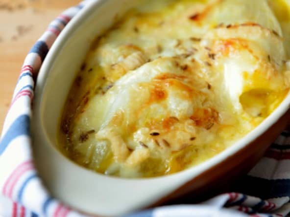 Endives braisées et fondue de munster