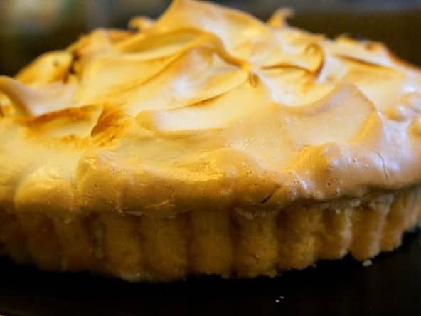 Tarte à l'orange meringuée, façon cheesecake