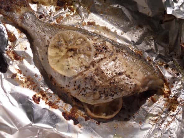 Daurade royale au citron cuite en papillote