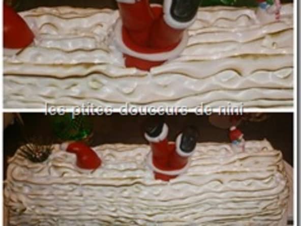 Bûche de noël mousse mascarpone framboise