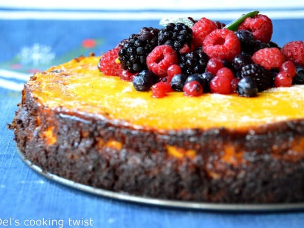 Cheesecake au safran sans lactose