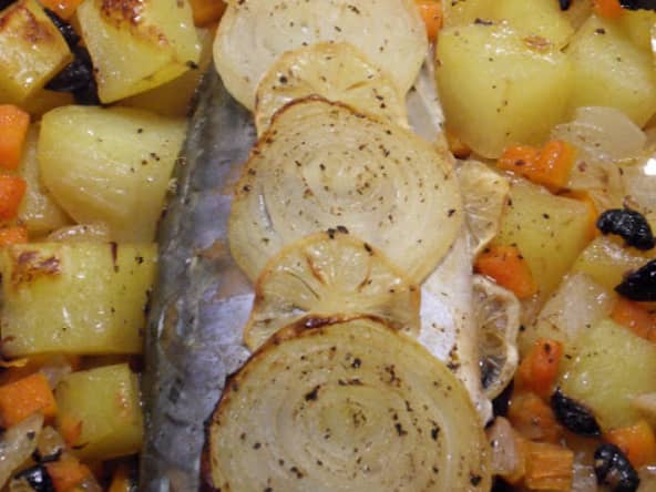 Poisson cuit au four