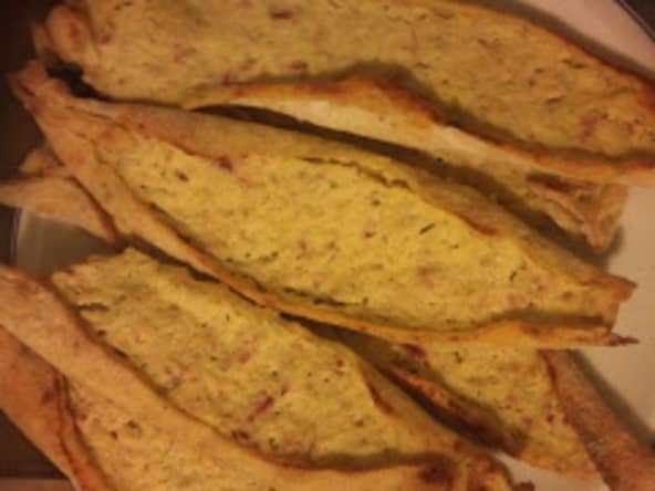 Pirogues à la feta, saveur coriandre