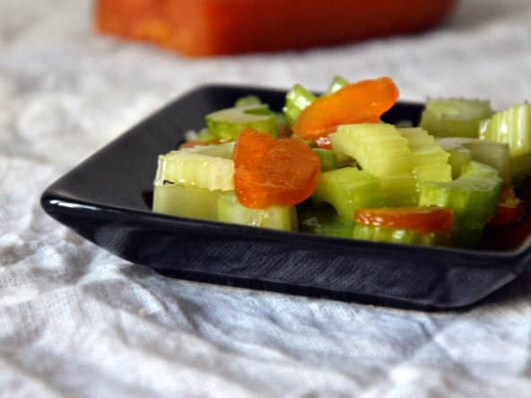 Céleri branche et Poutargue, un plat typique de Sardaigne