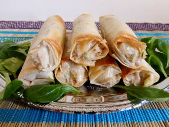 Cigares au thon et pommes de terre