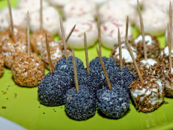 Bouchées de raisin au fromage Petit Billy pour l'apéro