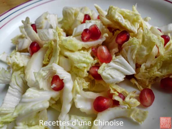 Salade de chou chinois avec grenade