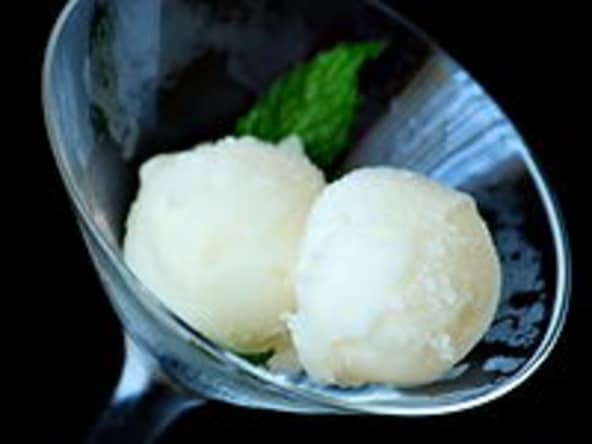 Sorbet à la menthe avec un alcool de type Get 27