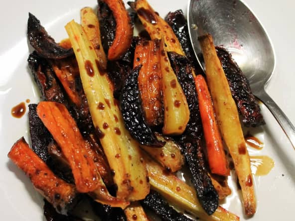 Légumes-racines rôtis au four