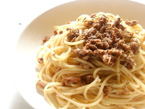 Pâtes au thon et au vinaigre balsamique