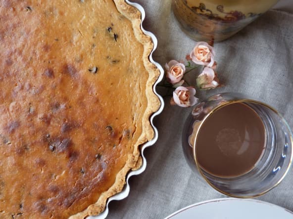 Tarte à la ricotta, aux pépites de chocolat et au Baileys Chocolat Luxe