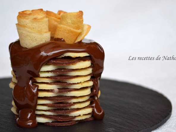 Petits gâteaux de crêpes au chocolat