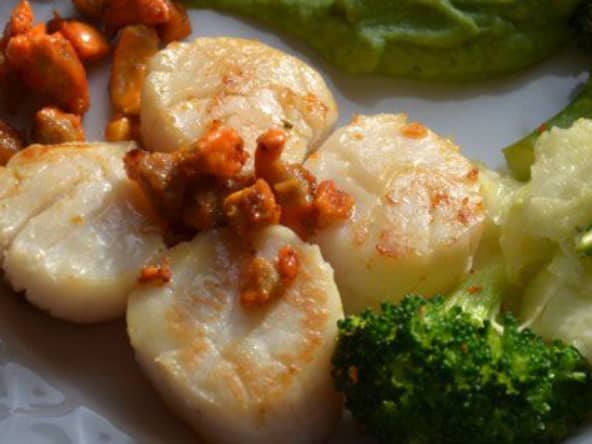 Coquilles Saint-Jacques, déclinaison de brocolis