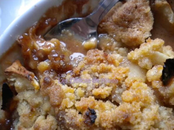 Crumble aux pommes et aux carambars