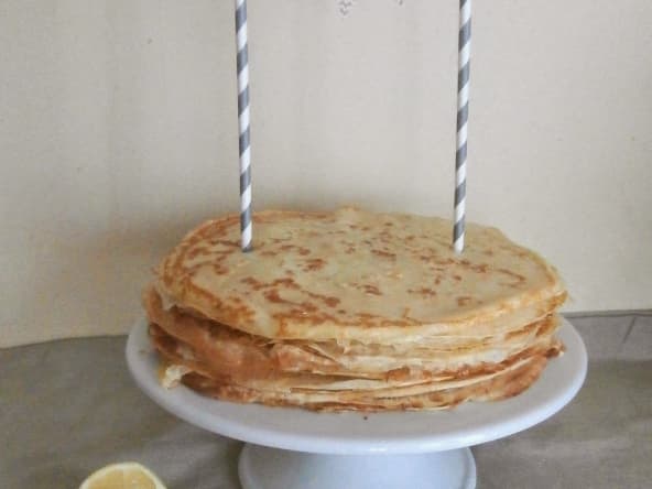 Gâteau de crêpes au lemon curd