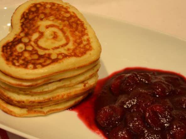 Pancakes pour la Saint Valentin