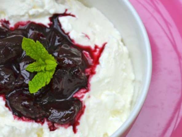 Compotée de cerises à la menthe