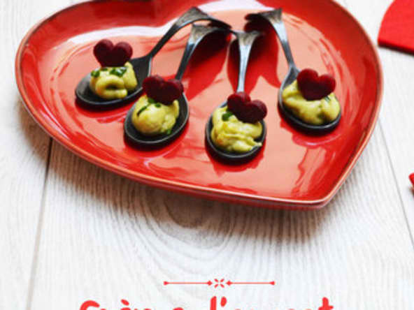 Crème d’avocat, coeur de betterave