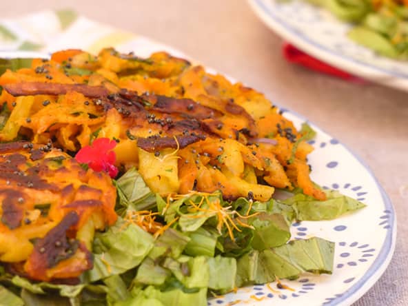 Röstis de potiron à la farine de lupin sans gluten